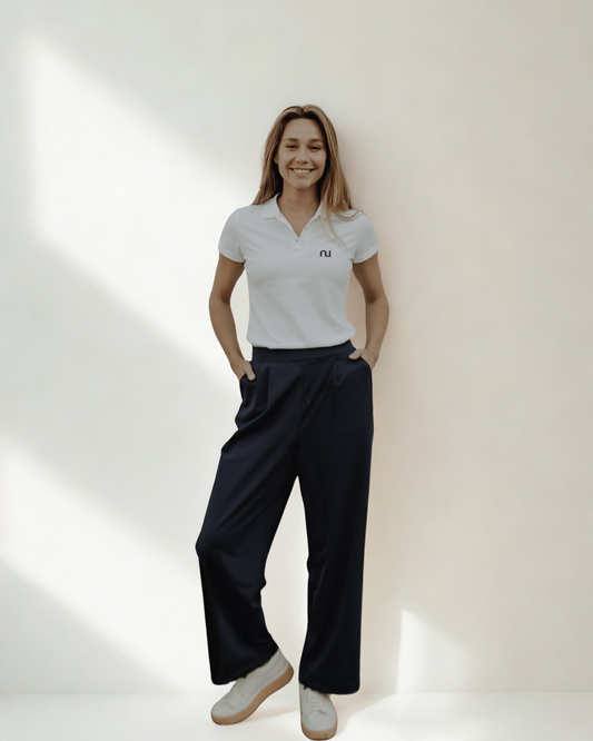Pantalon taille haute & jambe large- respirant et recyclé - Robin