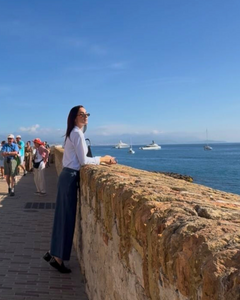 Pantalon effet jean délavé confortable Noliju