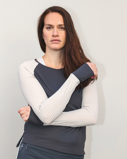 Haut de sport Benjamin Gris Noliju fluide